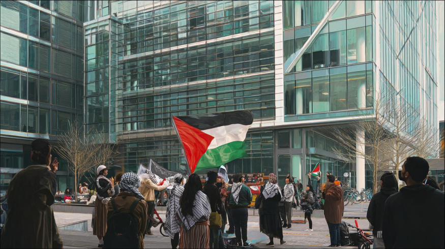 Demonstranti obsadili kancelář prezidenta Microsoftu, požadují ukončení spolupráce s Izraelem