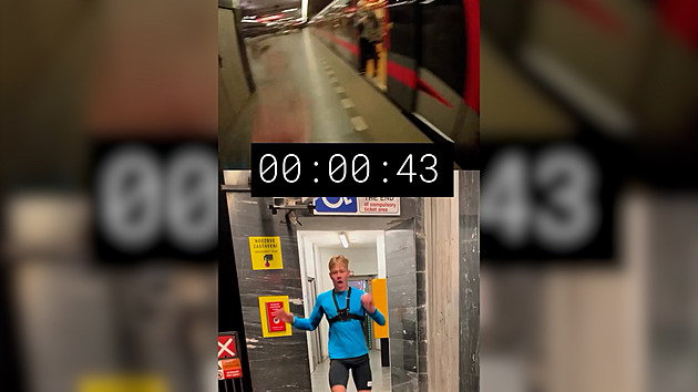 VIDEO: Kamarádi se hecli, že budou rychlejší než pražské metro
