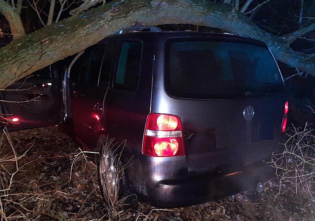 Hledaný muž napadl bývalou partnerku a ujížděl policii. Zastavil ho až strom