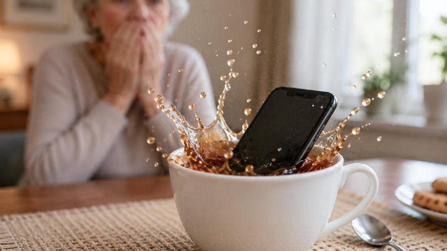 Seniorka z Česka utopila telefon v čaji. Ten okamžitě zalarmoval tísňovou linku